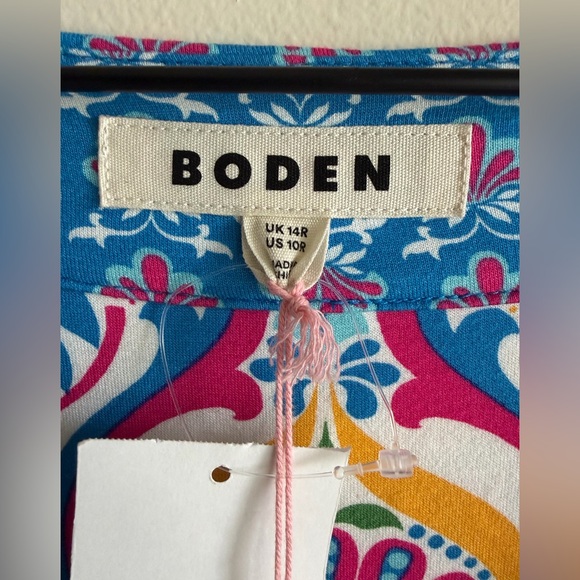 NWT Boden Olympia Maxi Dress Size 10R Colorful Print Pockets - Picture 5 of 12
